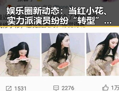 娱乐圈新动态：当红小花、实力派演员纷纷“转型”引发关注